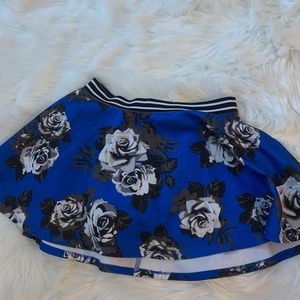 Blue floral skirt